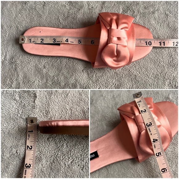 Zigi Soho Valiant Bow Satin Slide Flat Sandals Ballet Pink Sz 8.5 - Picture 13 of 13